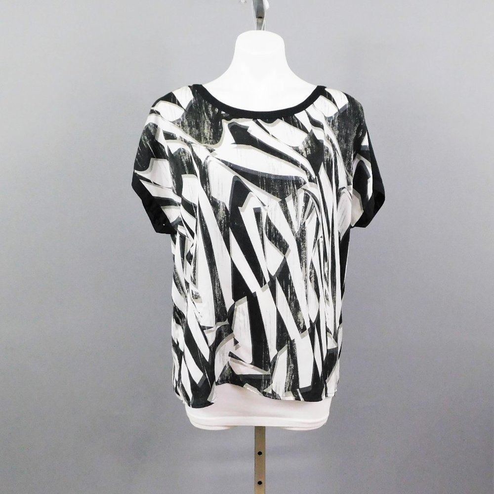 Willi Smith Women Shirt Black White XL